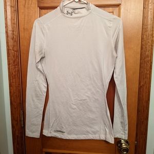 Under Armour white coldgear fitted long sleeve thermal